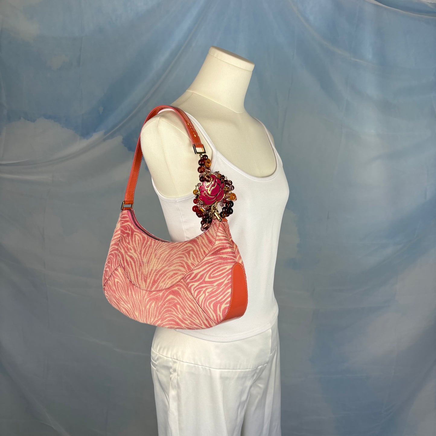 The Pink Zebra Camellia Bag