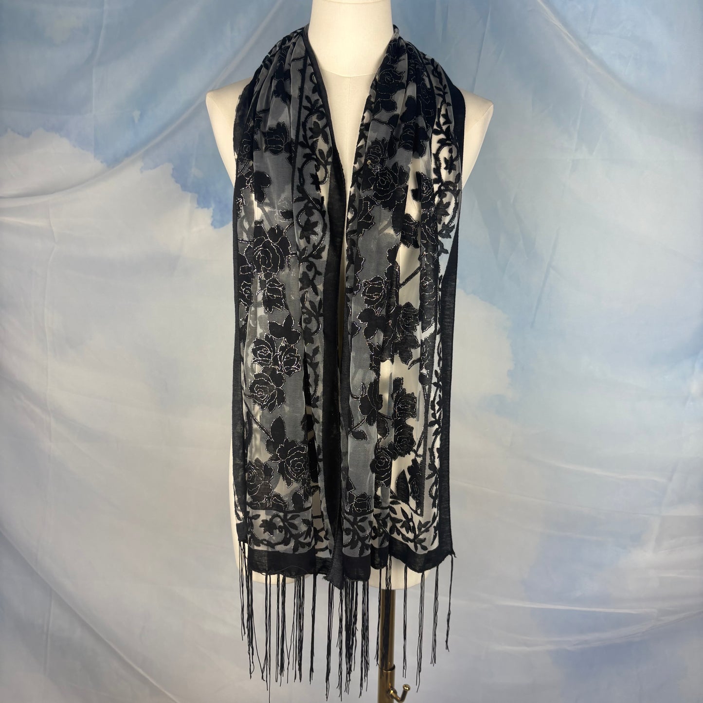 The Midnight Bloom Shawl