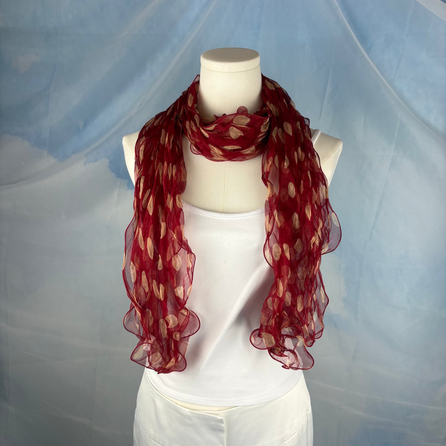 The Polka Dot Silk Scarf