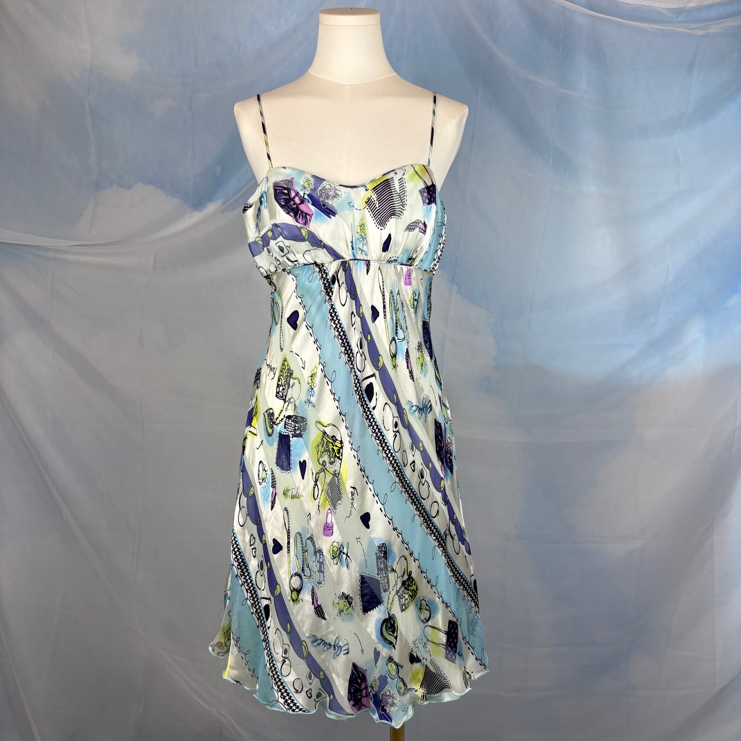 The Makeup Print Silk Dress