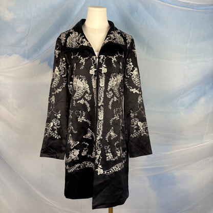 The Black & White Silk Coat