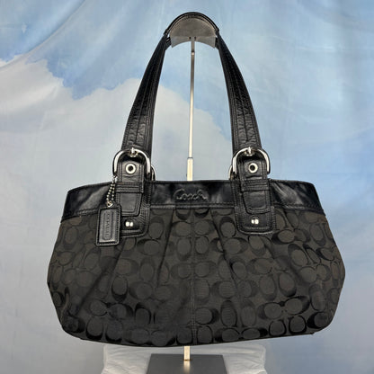 The Soho Pleated Signature Canvas Shoulder Bag