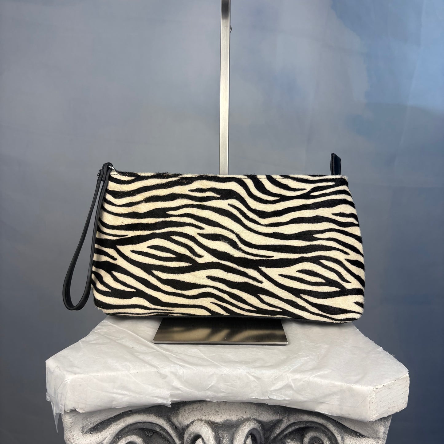 The Zebra Calf Hair Clutch