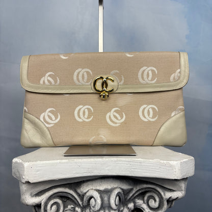 The Jackie O Canvas Clutch