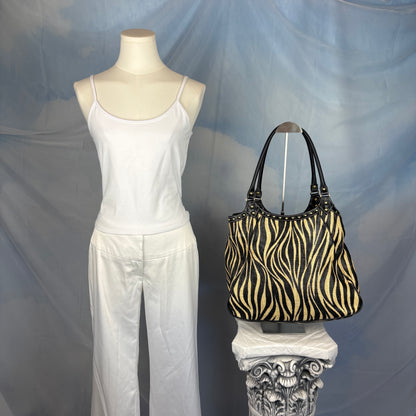 The Studded Zebra Handbag