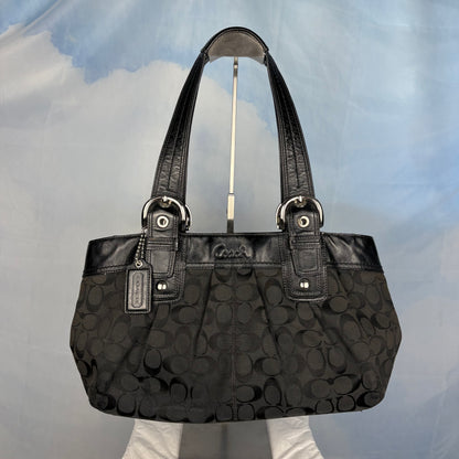 The Soho Pleated Signature Canvas Shoulder Bag