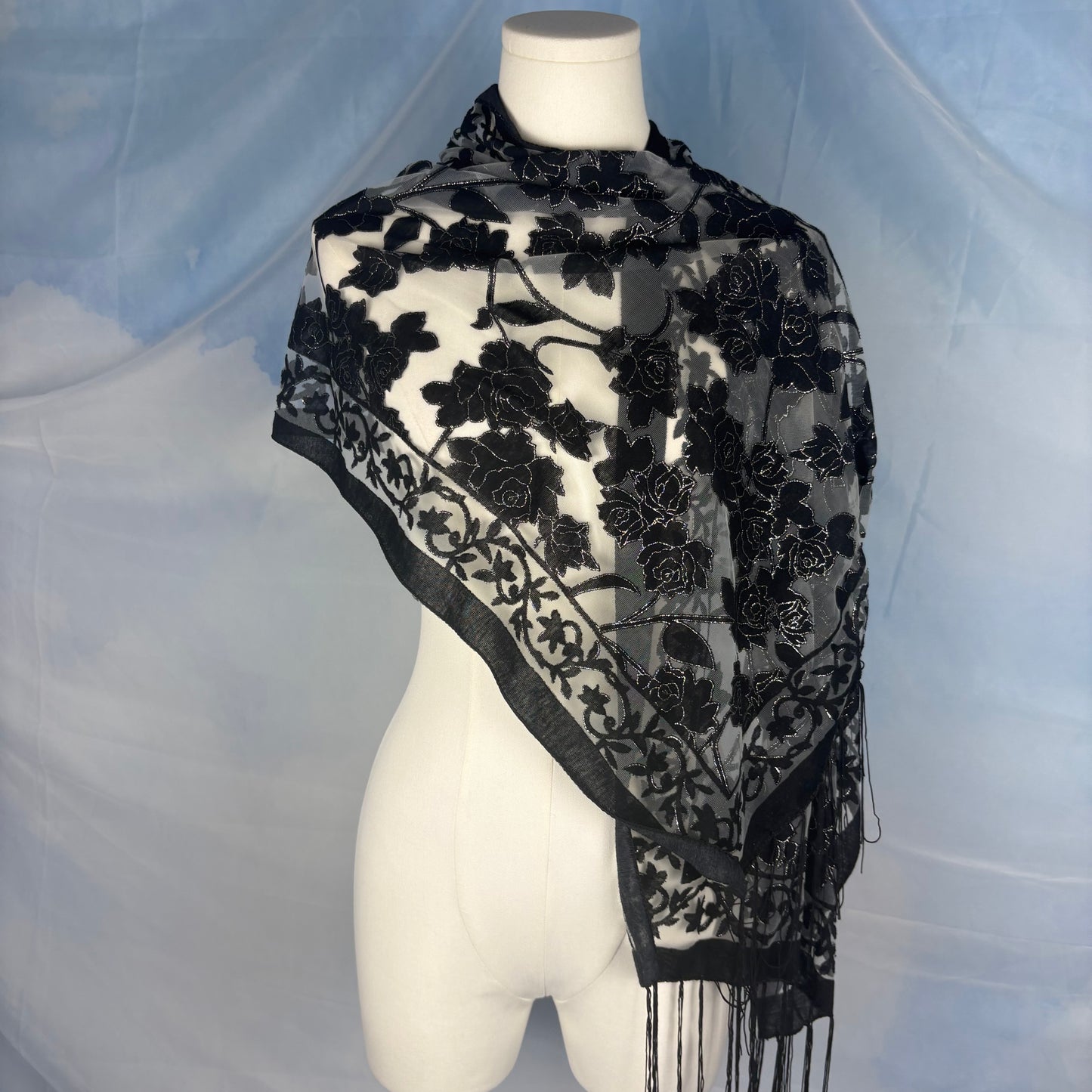 The Midnight Bloom Shawl