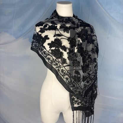 The Midnight Bloom Shawl