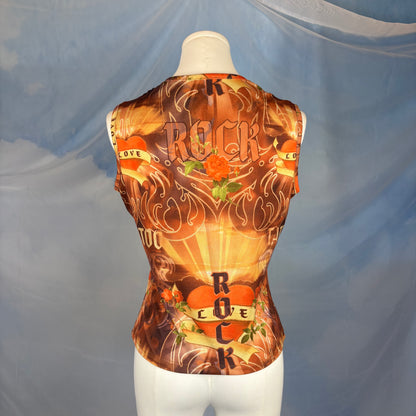 The Flaming Heart Rock Top