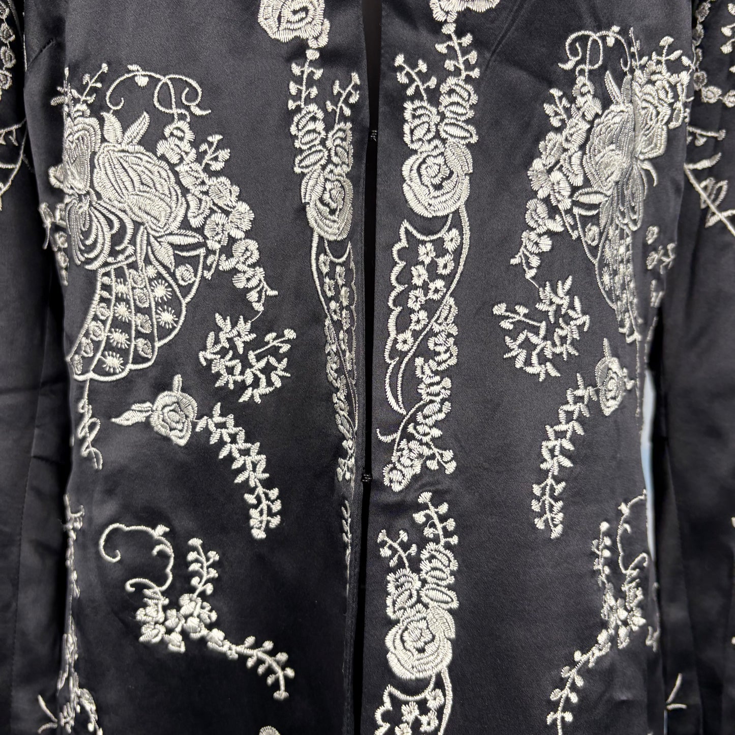 The Black & White Silk Coat