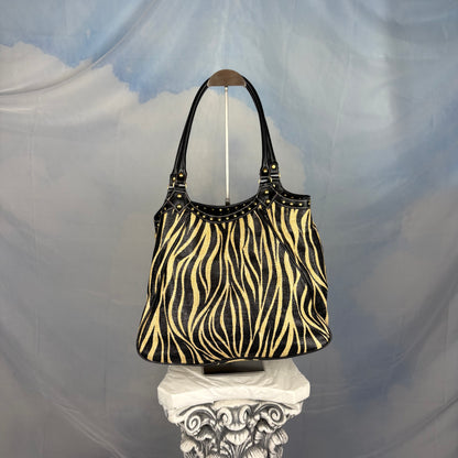 The Studded Zebra Handbag