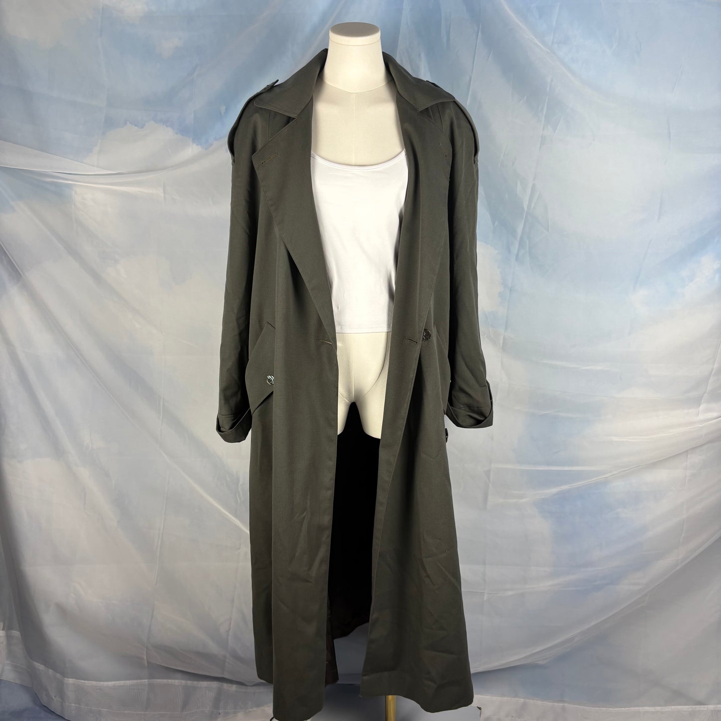 The Olive Belted Trench Coat