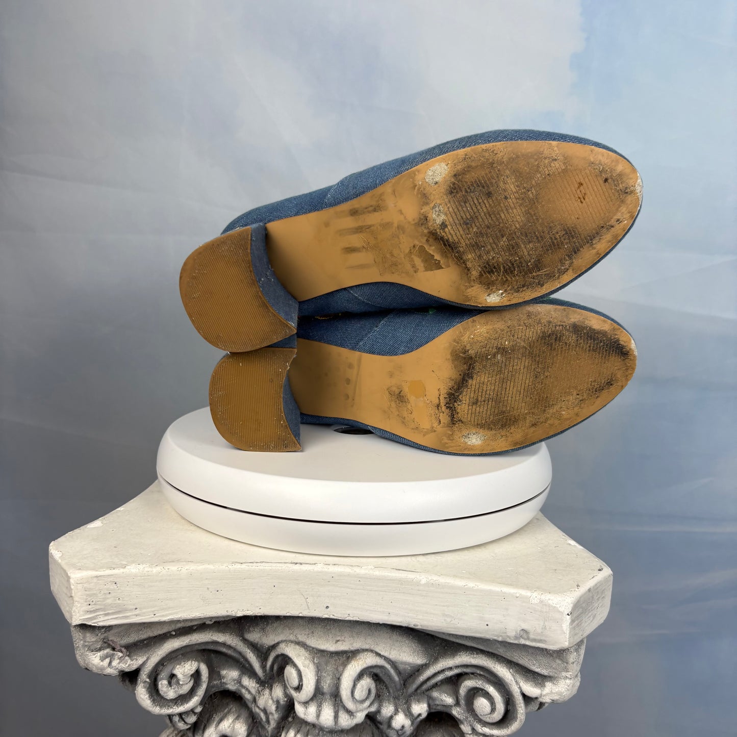 The Floral Denim Boots