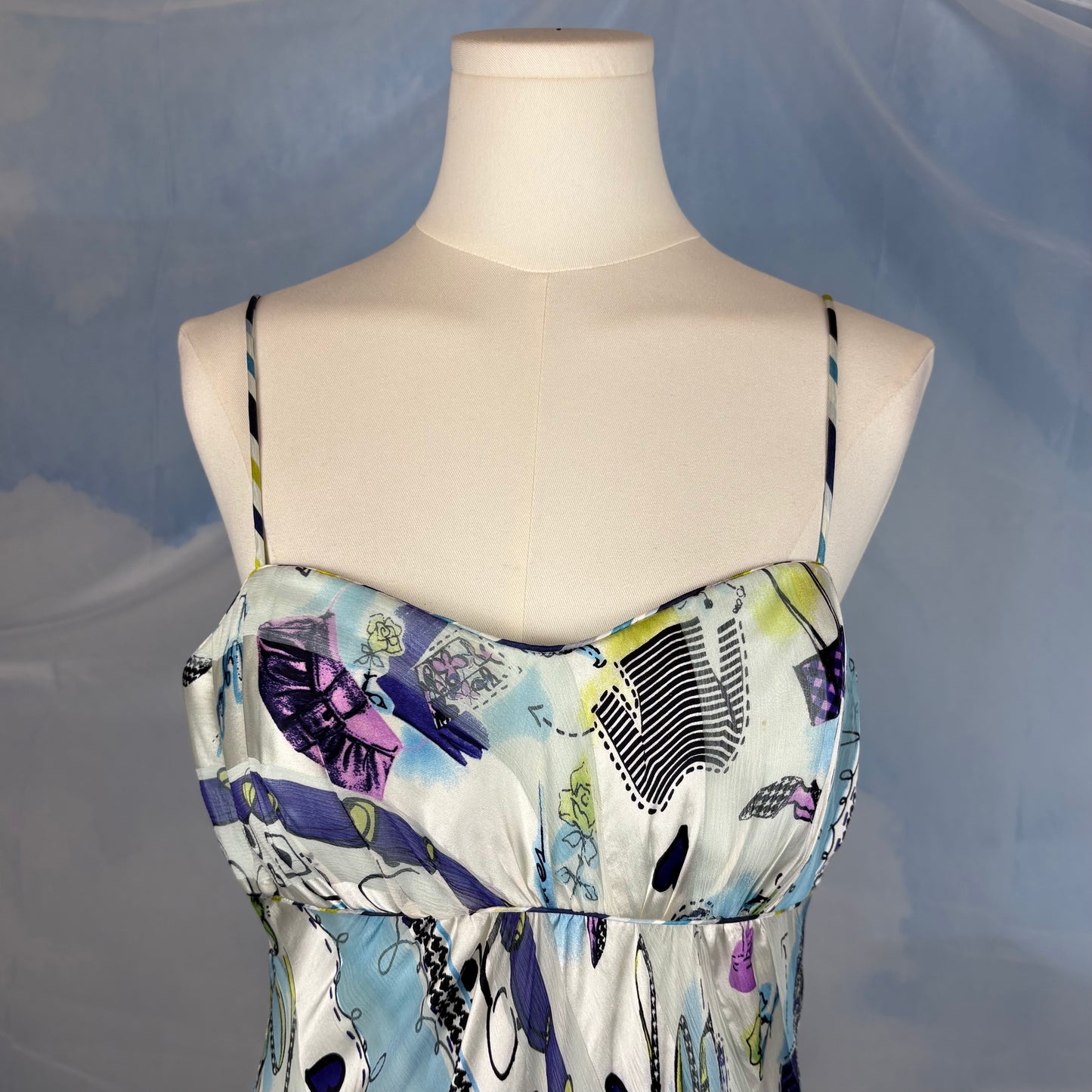 The Makeup Print Silk Dress