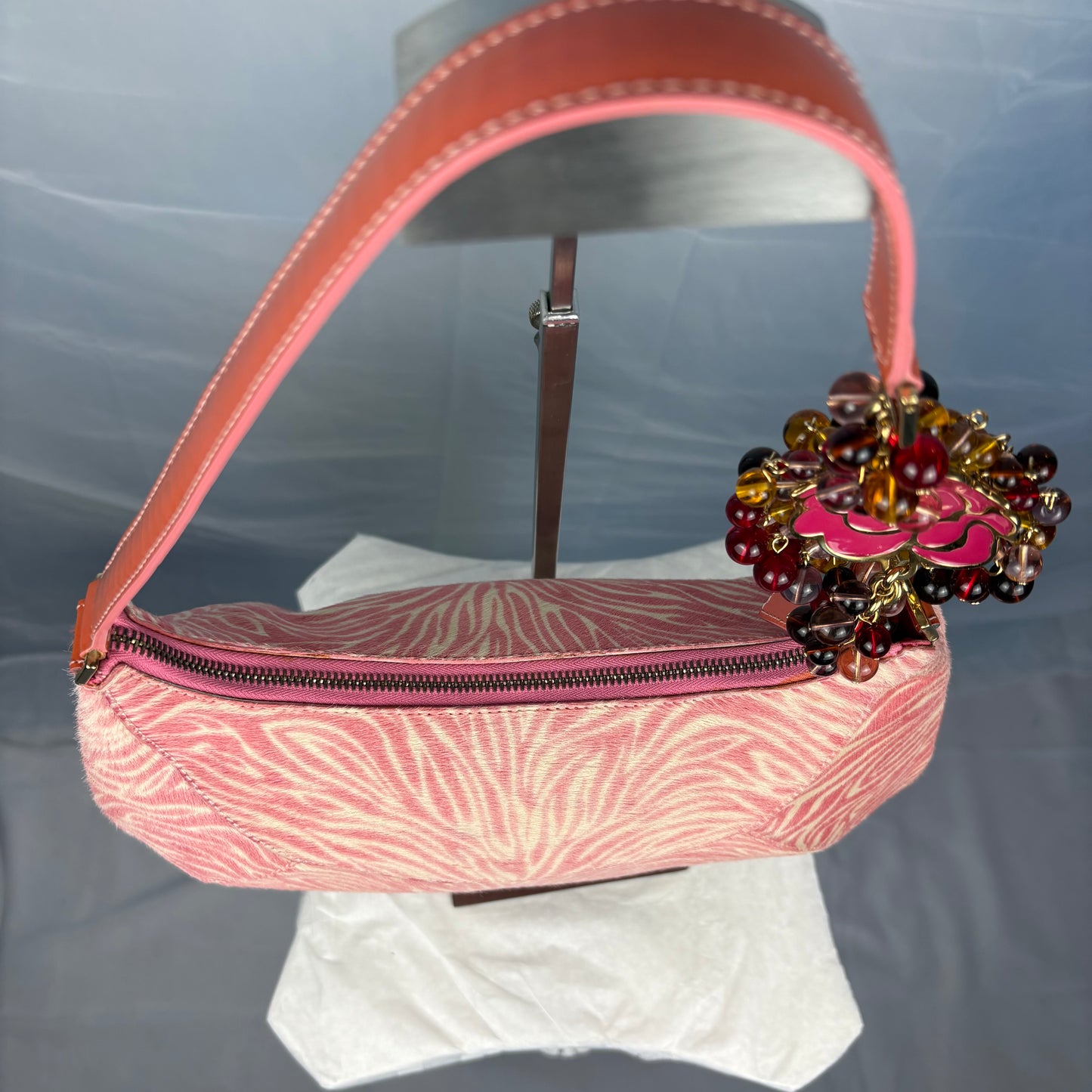 The Pink Zebra Camellia Bag