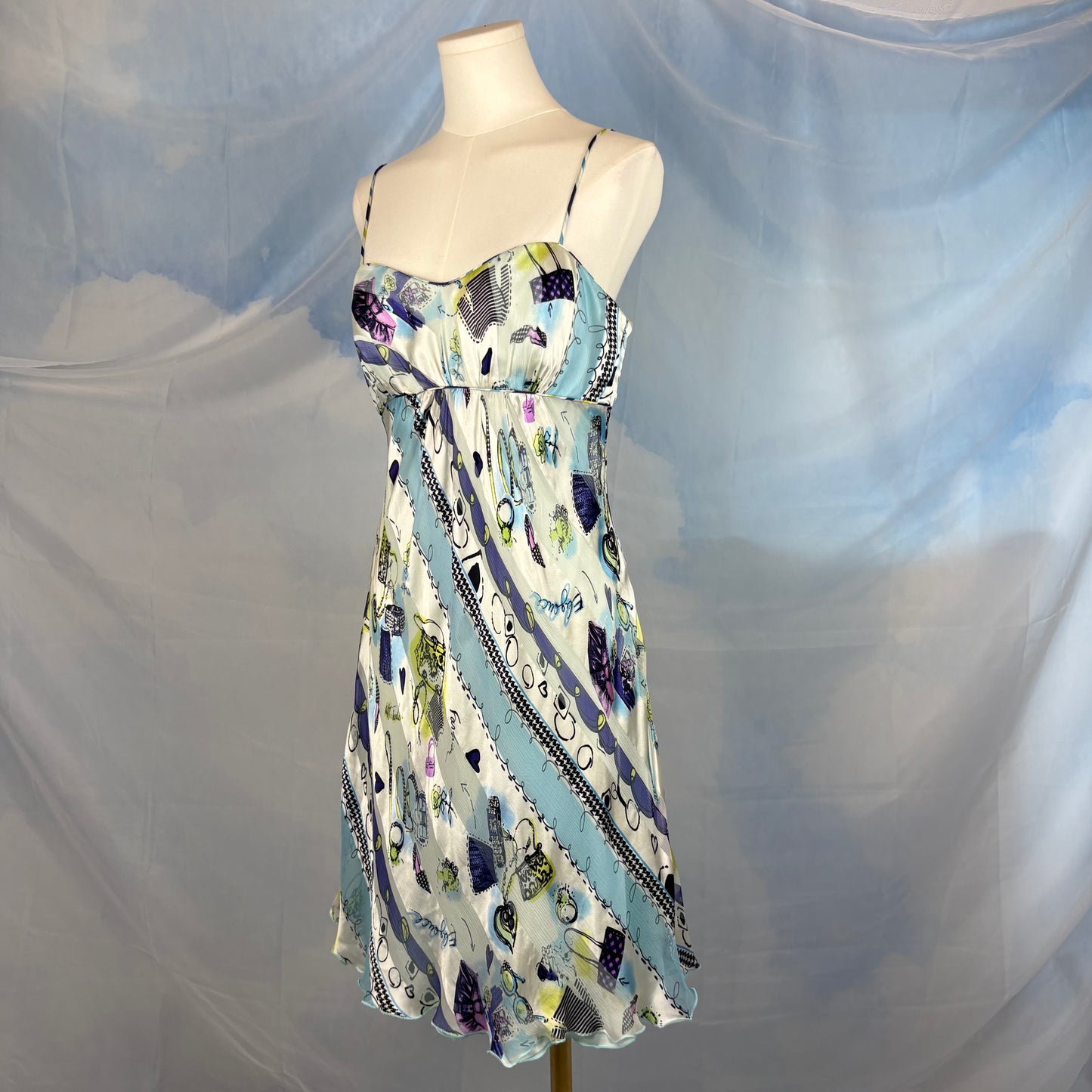 The Makeup Print Silk Dress