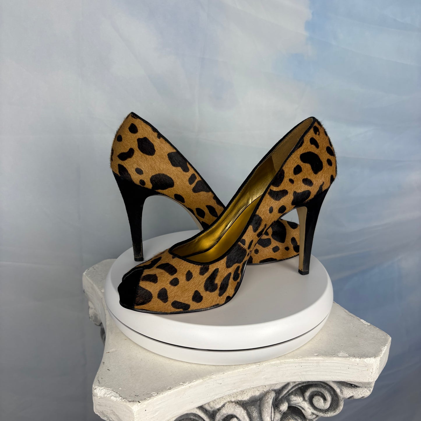 The Leopard Ponyhair Heels