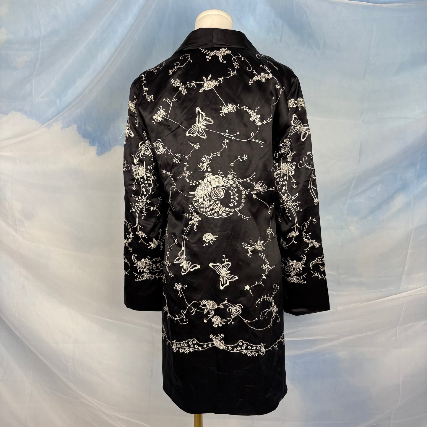 The Black & White Silk Coat