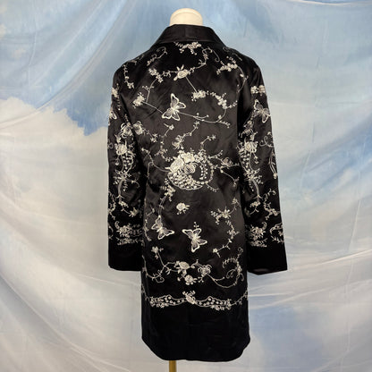 The Black & White Silk Coat