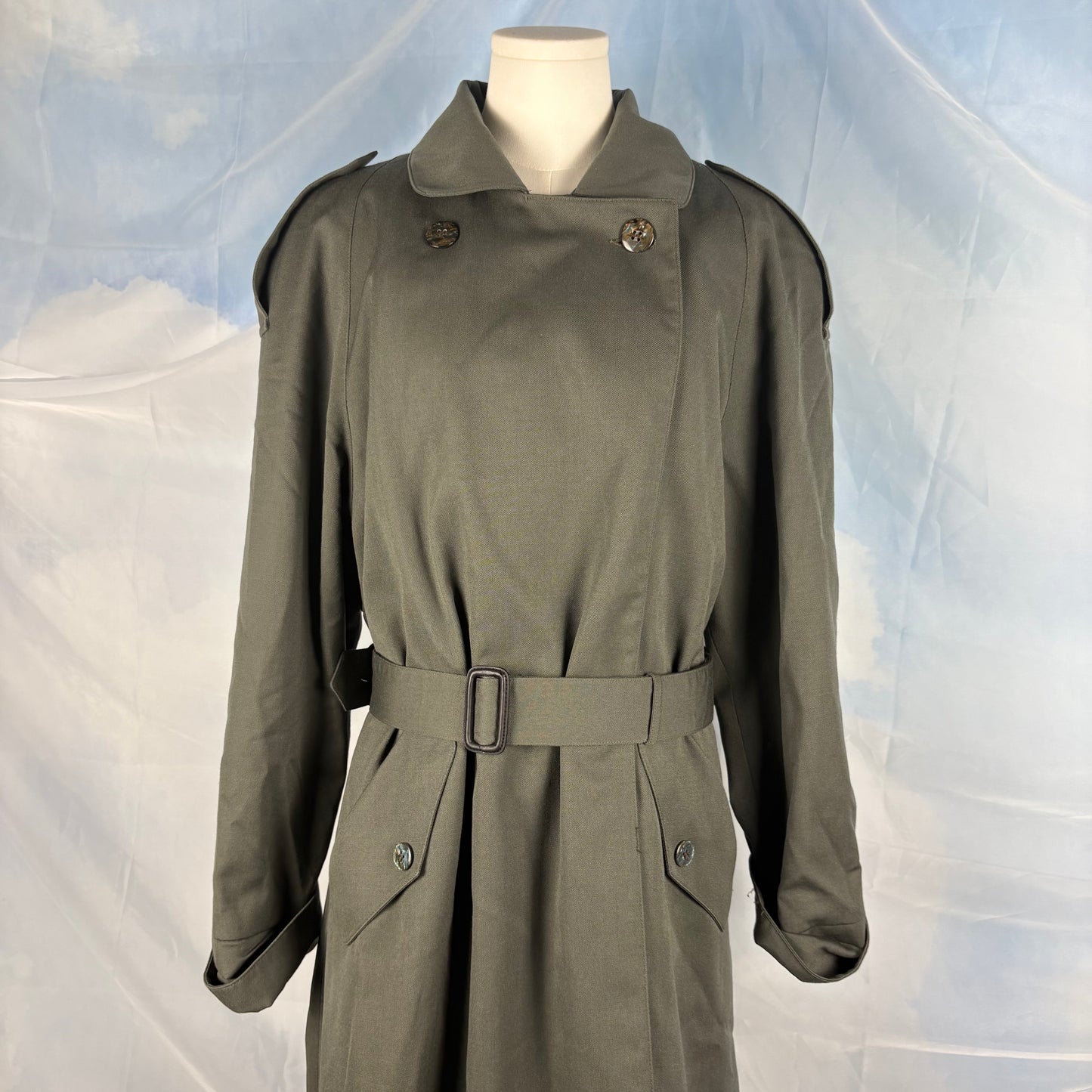 The Olive Belted Trench Coat