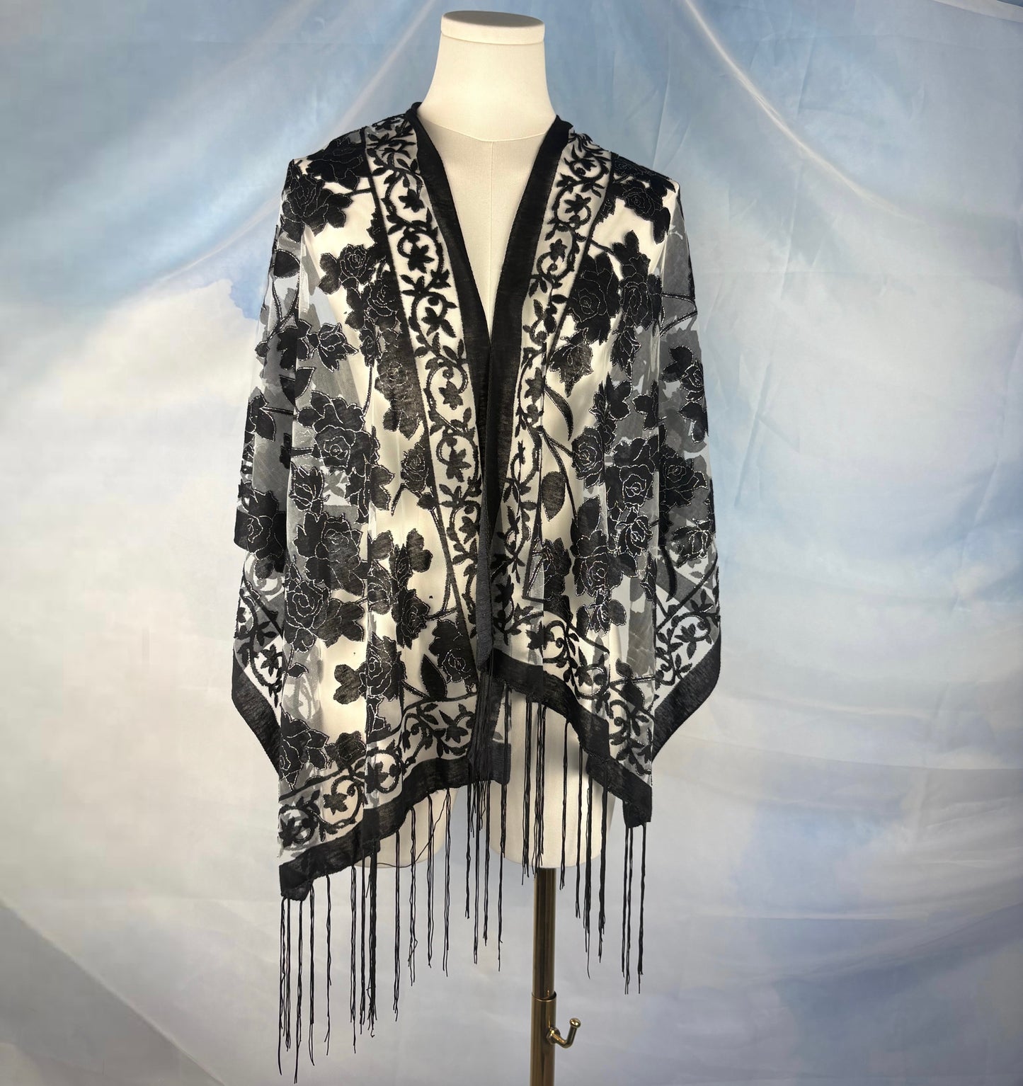 The Midnight Bloom Shawl