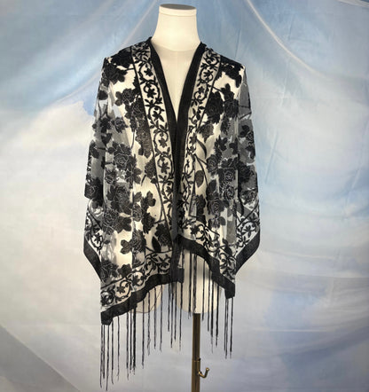 The Midnight Bloom Shawl