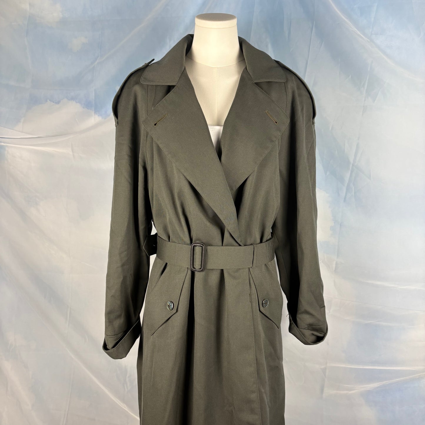 The Olive Belted Trench Coat