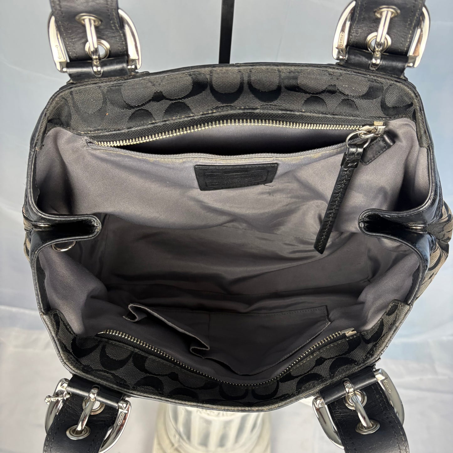 The Soho Pleated Signature Canvas Shoulder Bag