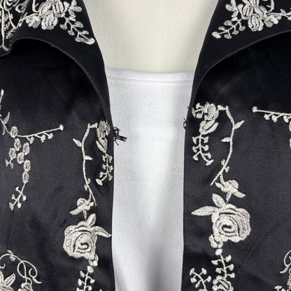 The Black & White Silk Coat