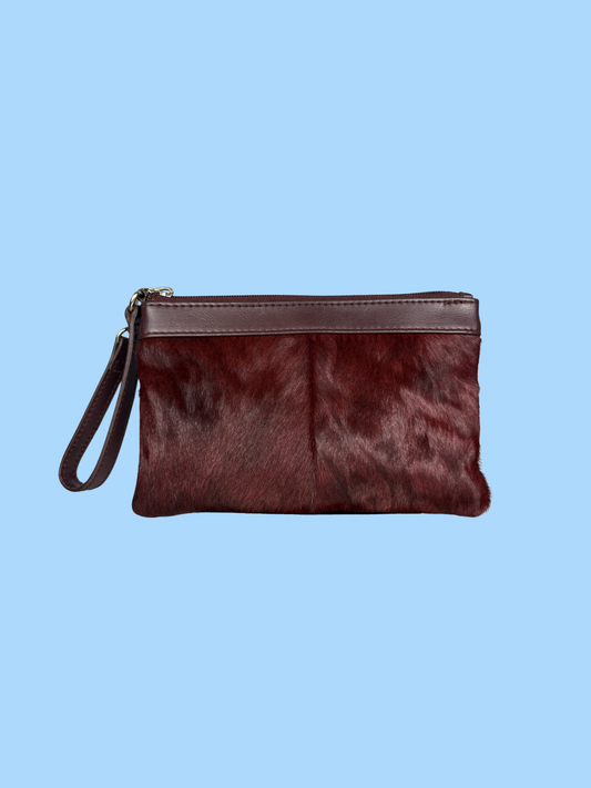 The Merlot Fur Wristlet