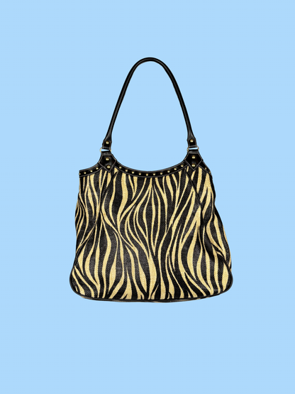 The Studded Zebra Handbag