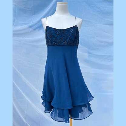 The Sapphire Silk Dress