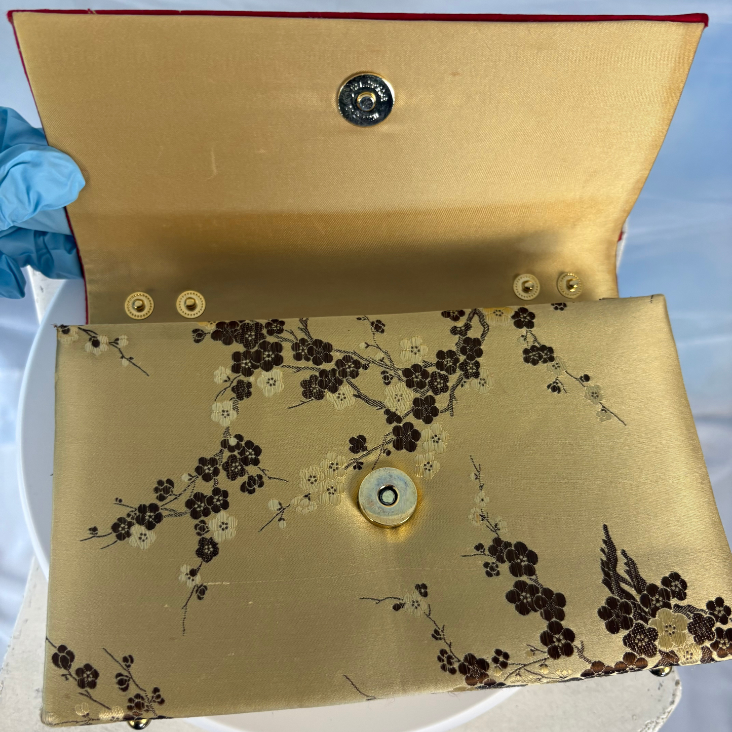 The Gold Brocade Clutch