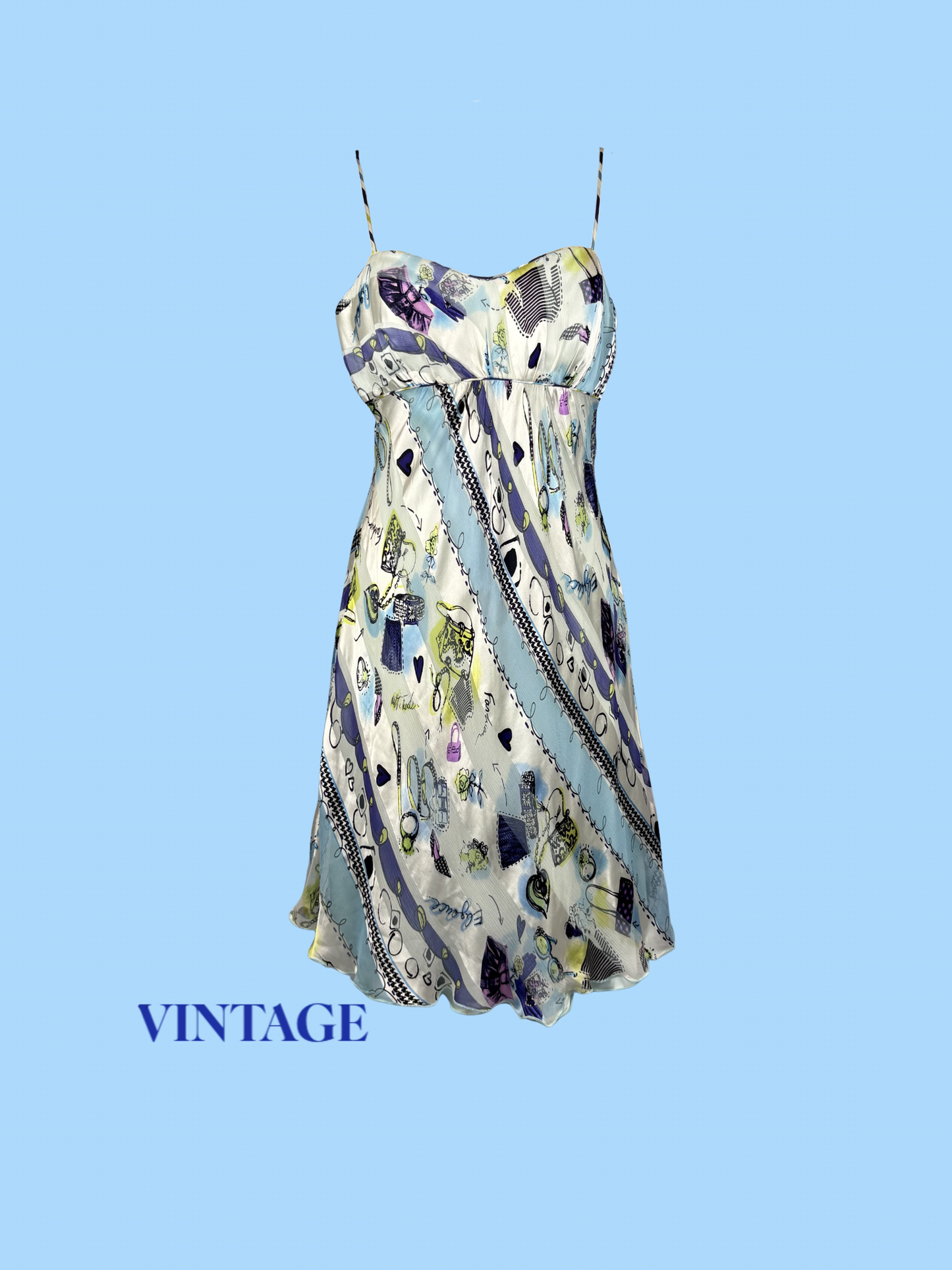 The Makeup Print Silk Dress