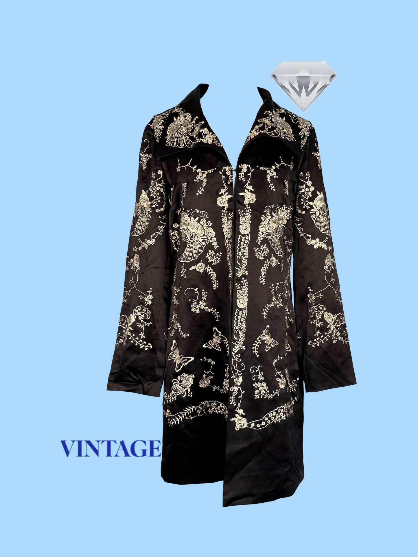 The Black & White Silk Coat