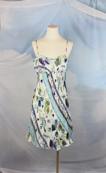 The Makeup Print Silk Dress