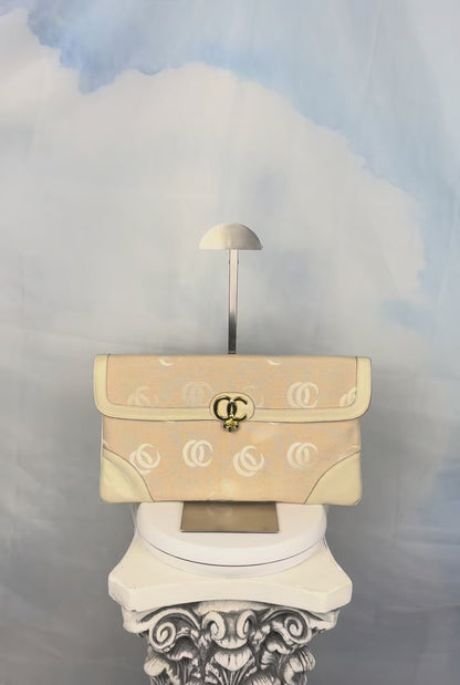 The Jackie O Canvas Clutch