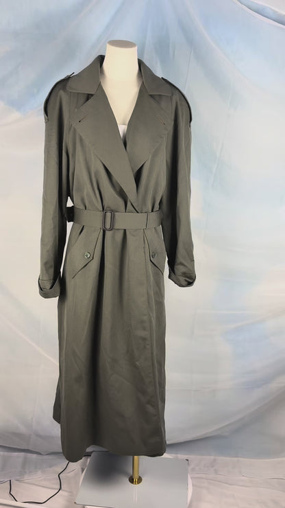 The Olive Belted Trench Coat