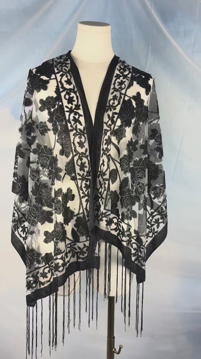 The Midnight Bloom Shawl