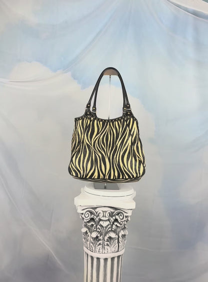 The Studded Zebra Handbag